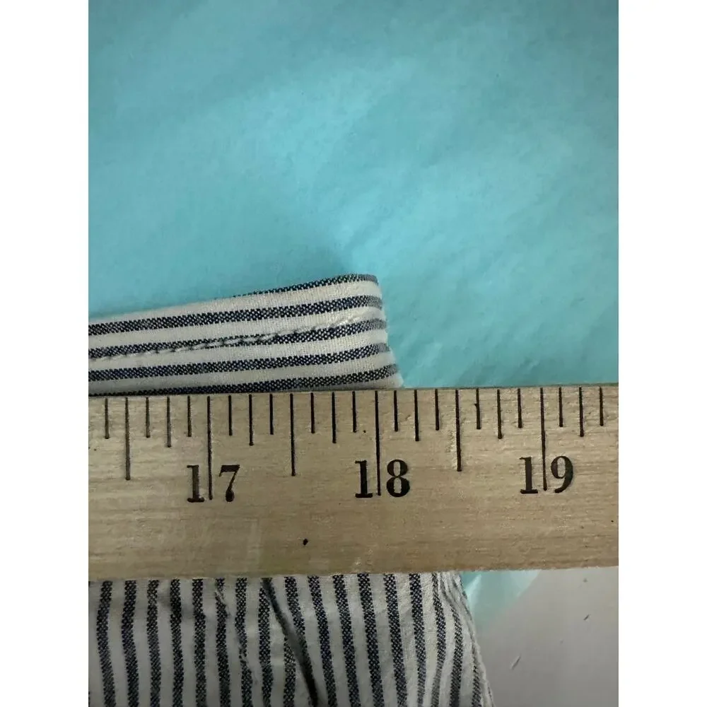 J.Crew black and cream striped seersucker shorts Size 12 city fit